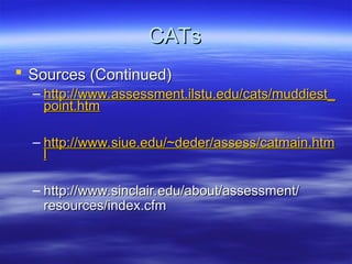 Classroom Assessment and Classroom assessment techniques | PPT