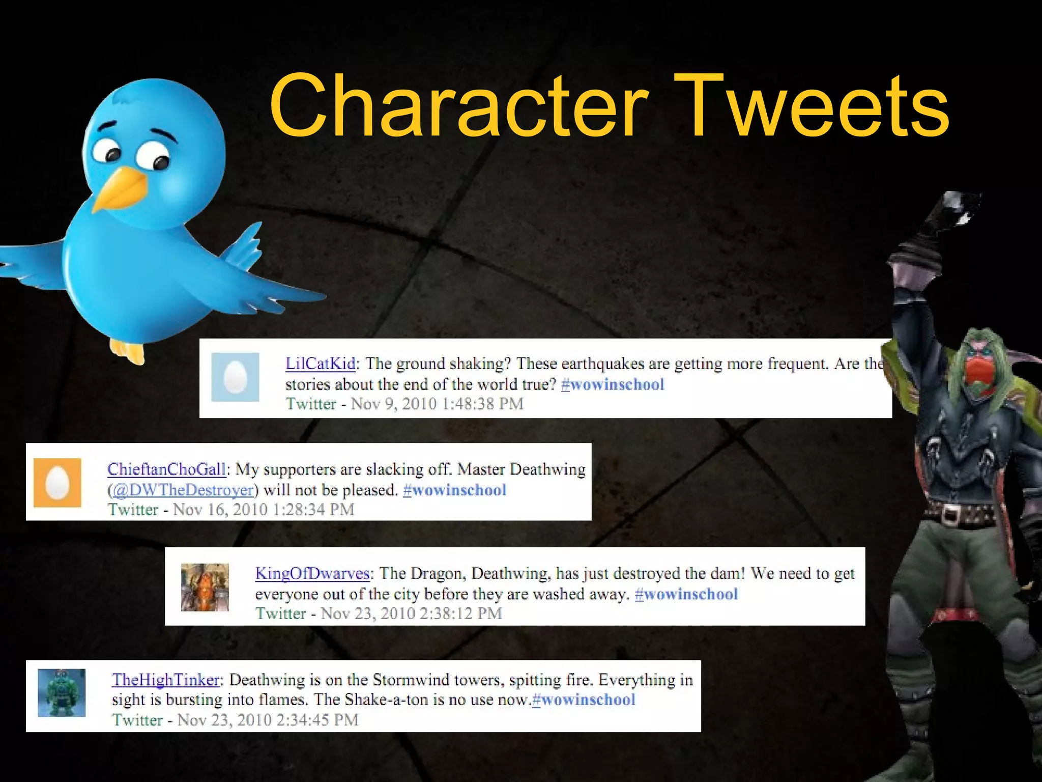 Character Tweets 