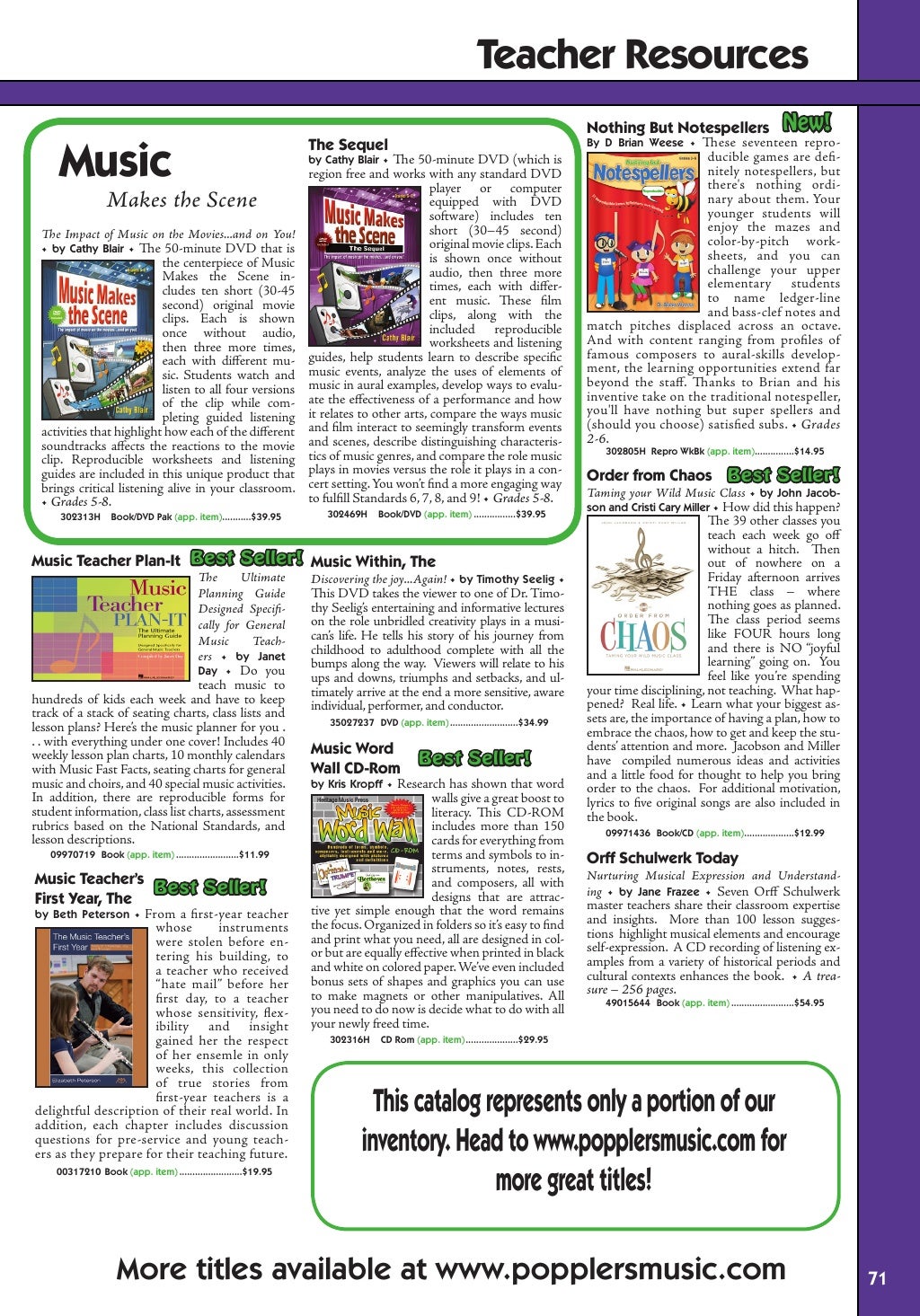 Classroom Music Catalog 20122013