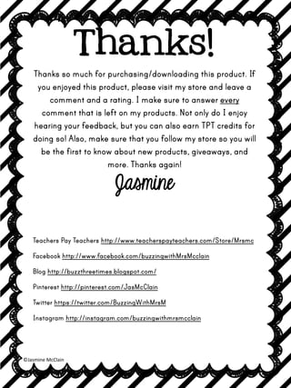 Thanks!
Jasmine
©Jasmine McClain