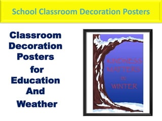 School Classroom Decoration Posters
Classroom
Decoration
Posters
for
Education
And
Weather
 