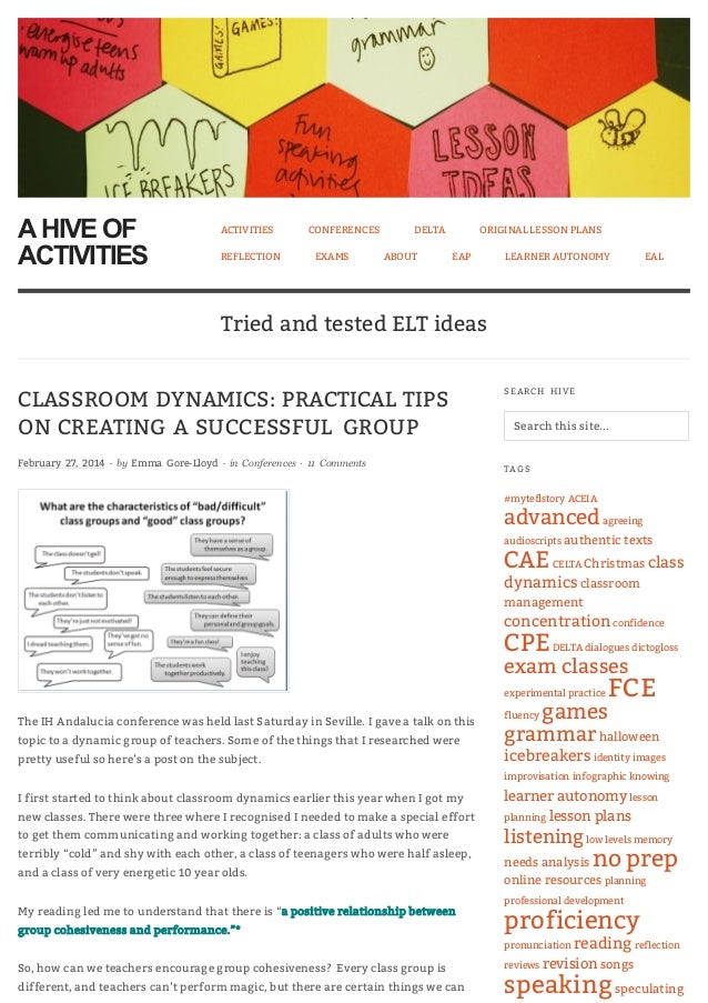Classroom dynamics practical tips on creating a successful group