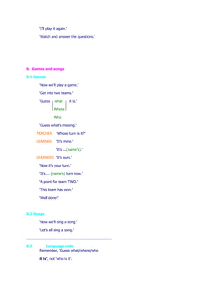 Classroom english of eis training