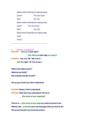 Classroom english of eis training