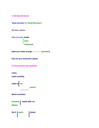 Classroom english of eis training