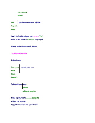 Classroom english of eis training