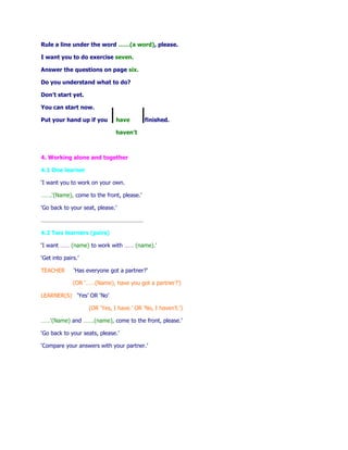 Classroom english of eis training