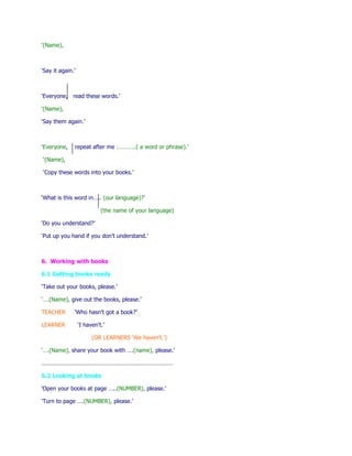 Classroom english of eis training