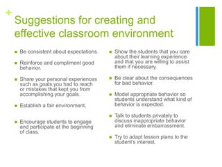 Classroom Environment Presentation | PPTX