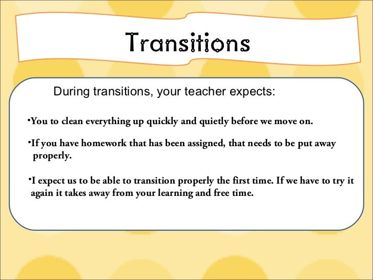 Classroom expectations