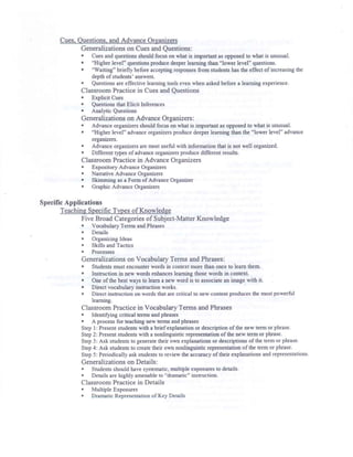 Classroom instruction that works bookstudy notes