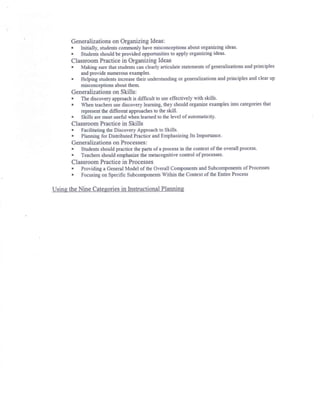 Classroom instruction that works bookstudy notes