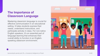 Language Understanding Classroom classroom class - Classroom Language - english | PPTX
