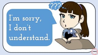 I’m sorry,
I don’t
understand.
???
I’m sorry,
I don’t
understand.
 