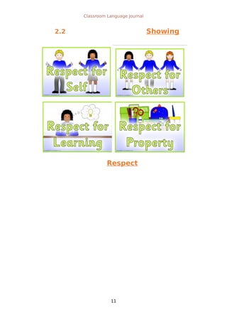 Classroom Language Journal
2.2 Showing
Respect
11
 