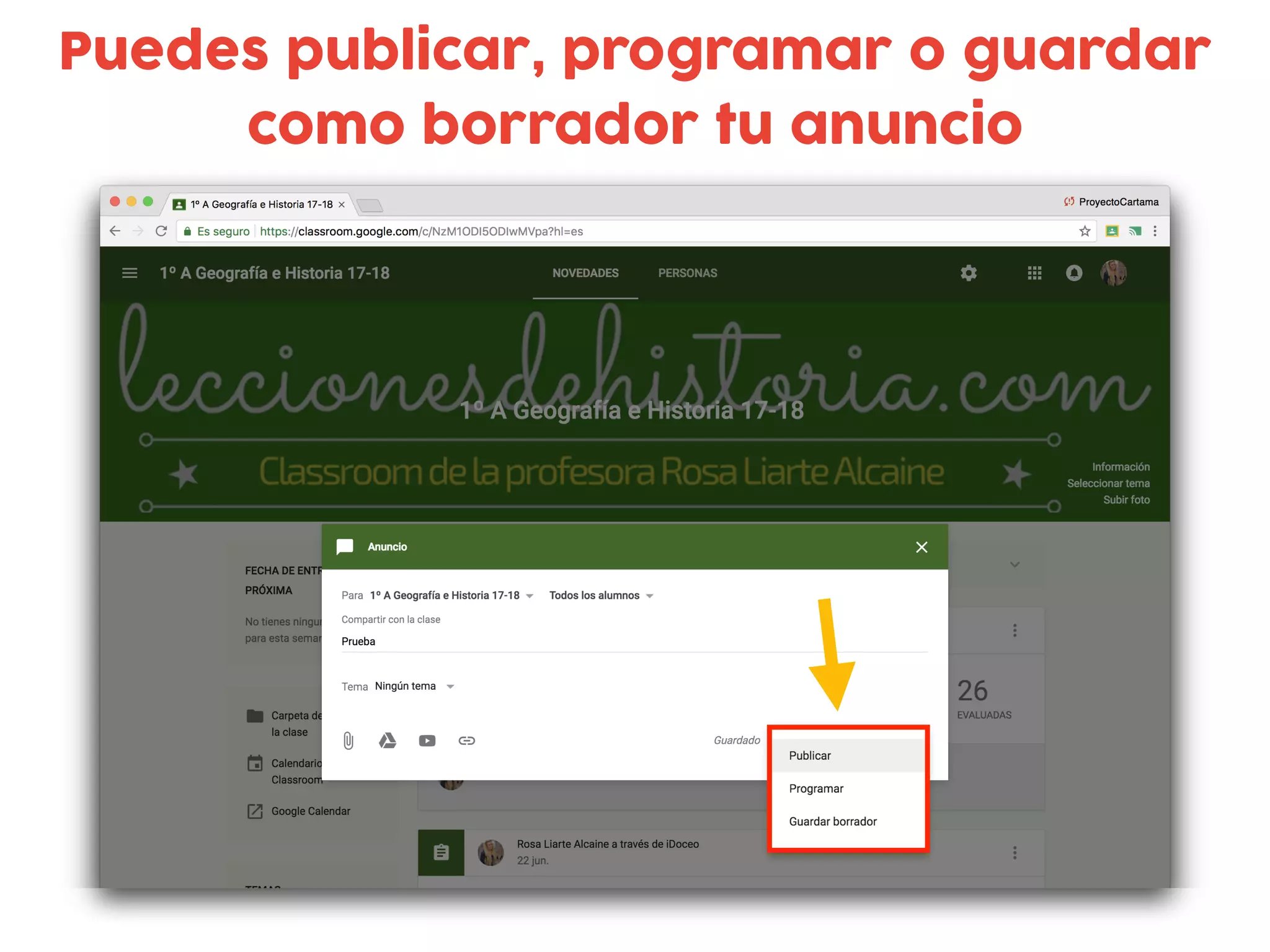 Puedes publicar, programar o guardar
como borrador tu anuncio
 