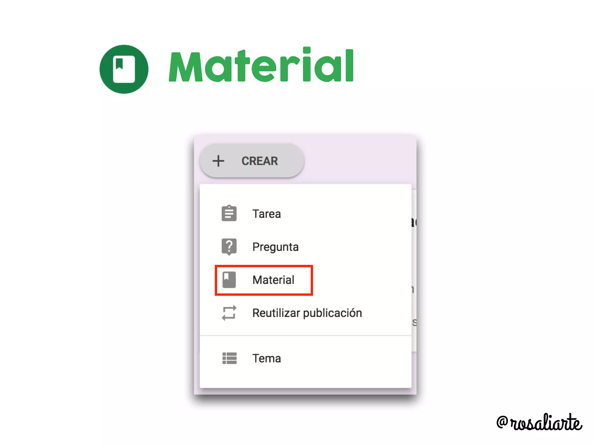 @rosaliarte
Material
 