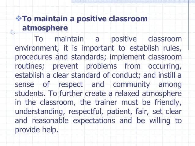 Classroom management
