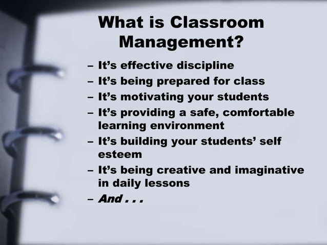 Effective Classroom Management Strategies | PPT | Parenting Babies and ...