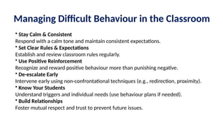 Classroom management, student management and dealing the parents.pptx
