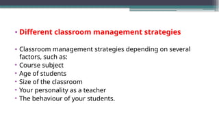 Classroom Management for teachers .pptx