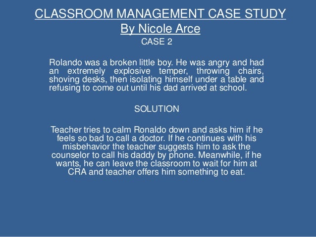 classroom management case study examples