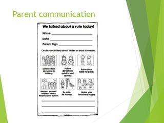 Parent communication
 