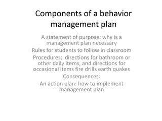 Classroom management plan | PPTX