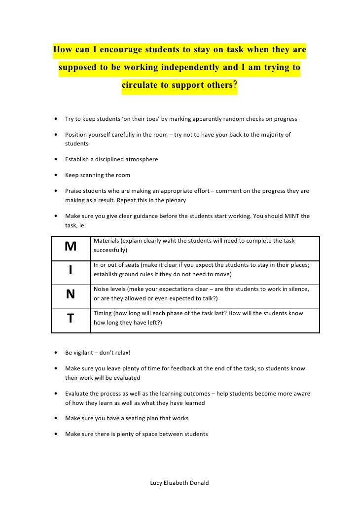 Classroom Management Policy