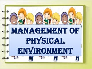MANAGEMENT OF
PHYSICAL
ENVIRONMENT
 