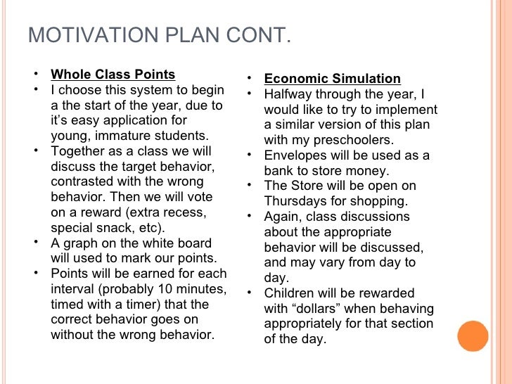 motivation plan