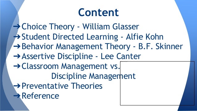 classroom management theories