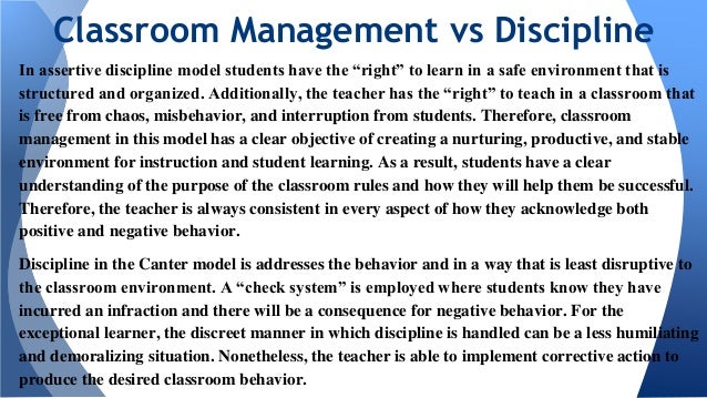 classroom management theories