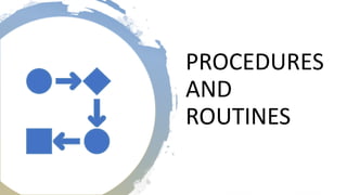 PROCEDURES
AND
ROUTINES
 