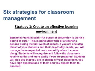 Classroom Management workshop | PPT