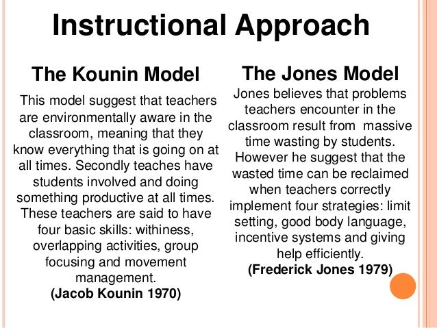 Modelli Di Gestione Della Classe Kounin Glasser Jones
