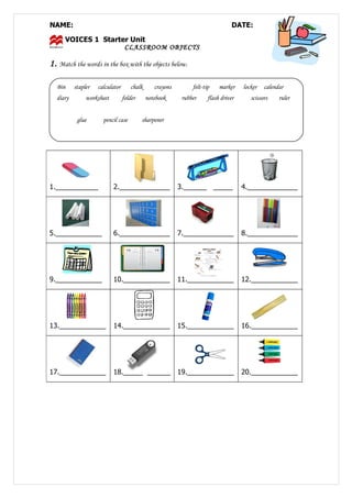 Classroom objects | DOC