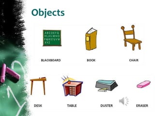 Object Lesson Slide Classroom objects | PPTX