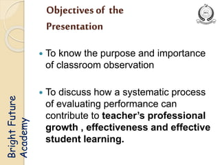Classroom Observation MD Ahamdzai | PPT