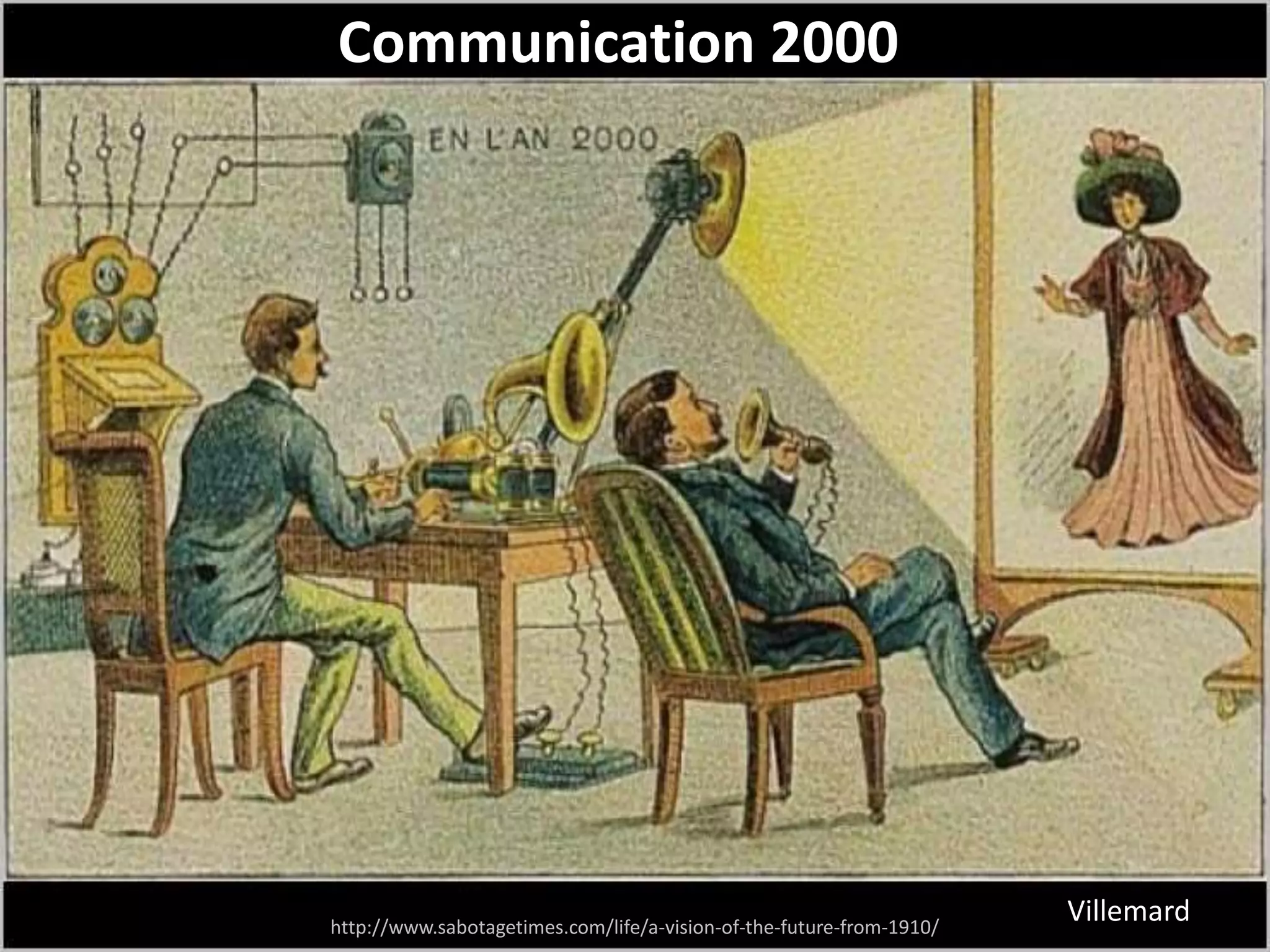 http://www.sabotagetimes.com/life/a-vision-of-the-future-from-1910/
Communication 2000
Villemard
 