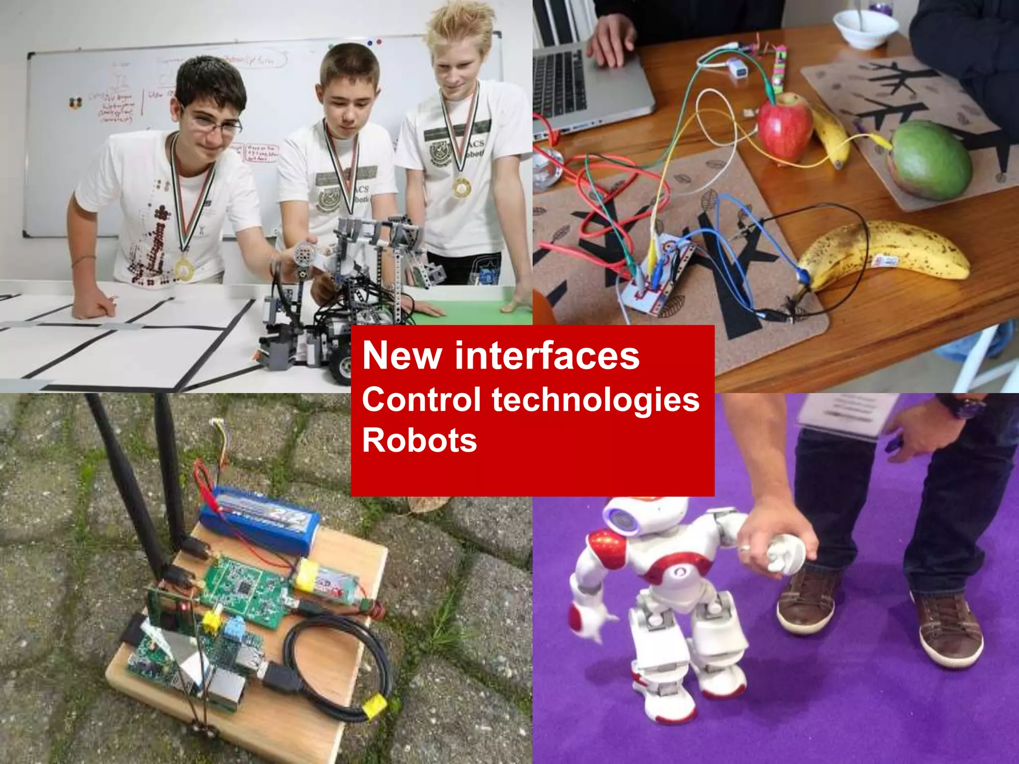 New interfaces
Control technologies
Robots
 