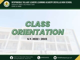 Classroom Orientation SY 2022 - 2023.pptx
