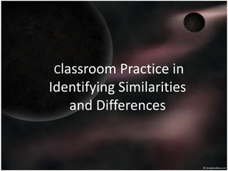 Classroom Practice in Identifying Similarities and Differences  