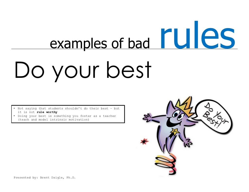 Classroom Rules Discussed at Length