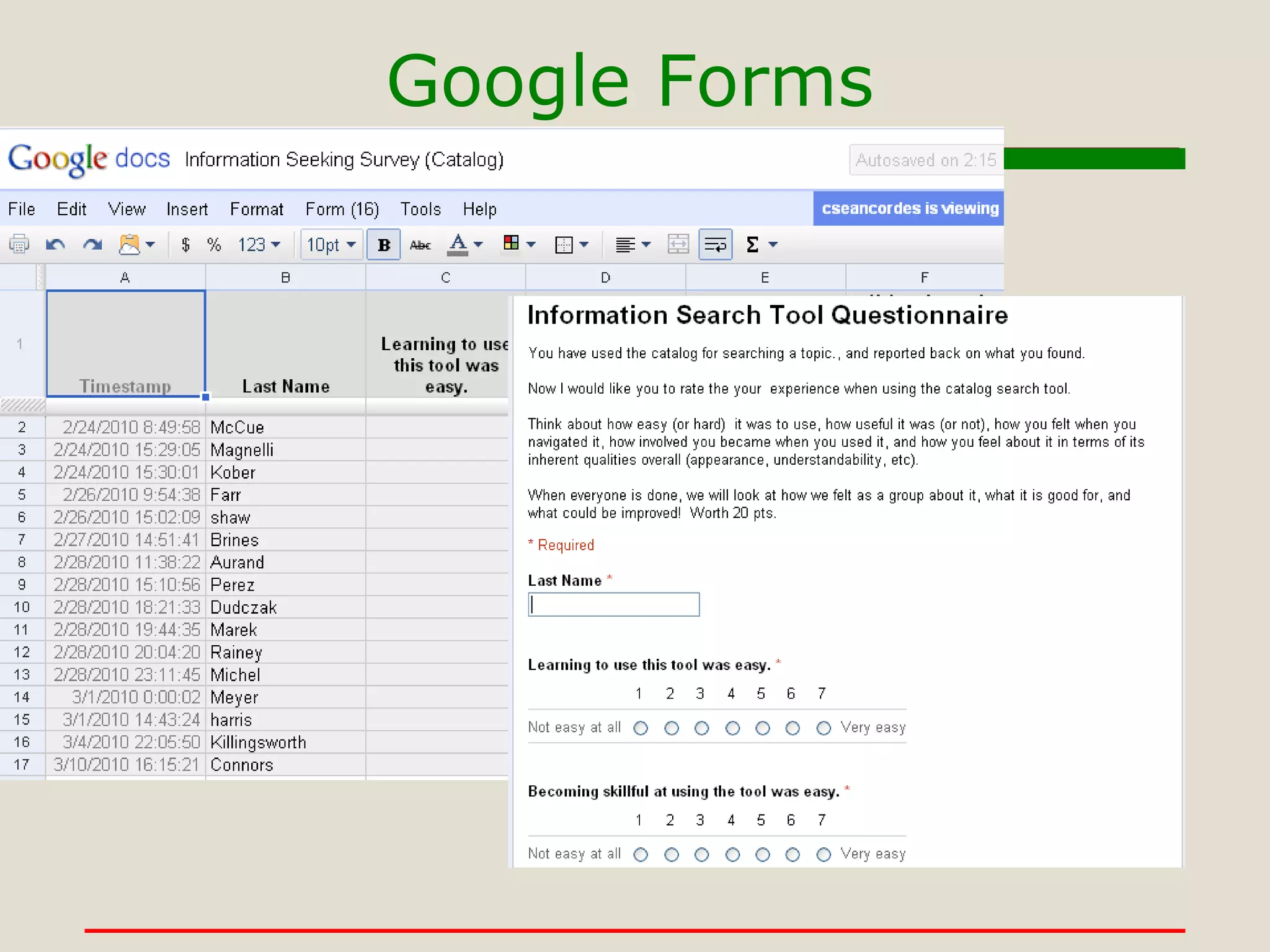 Google Forms 