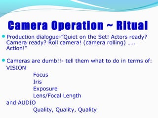 Request Rationale Dialog Camera Classroom video production | PPT