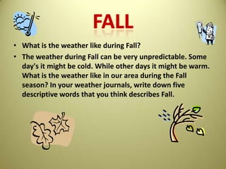 Classroom Weather Unit Powerpoint