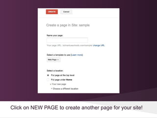 Creating Classroom Websites with Google Sites | PPT