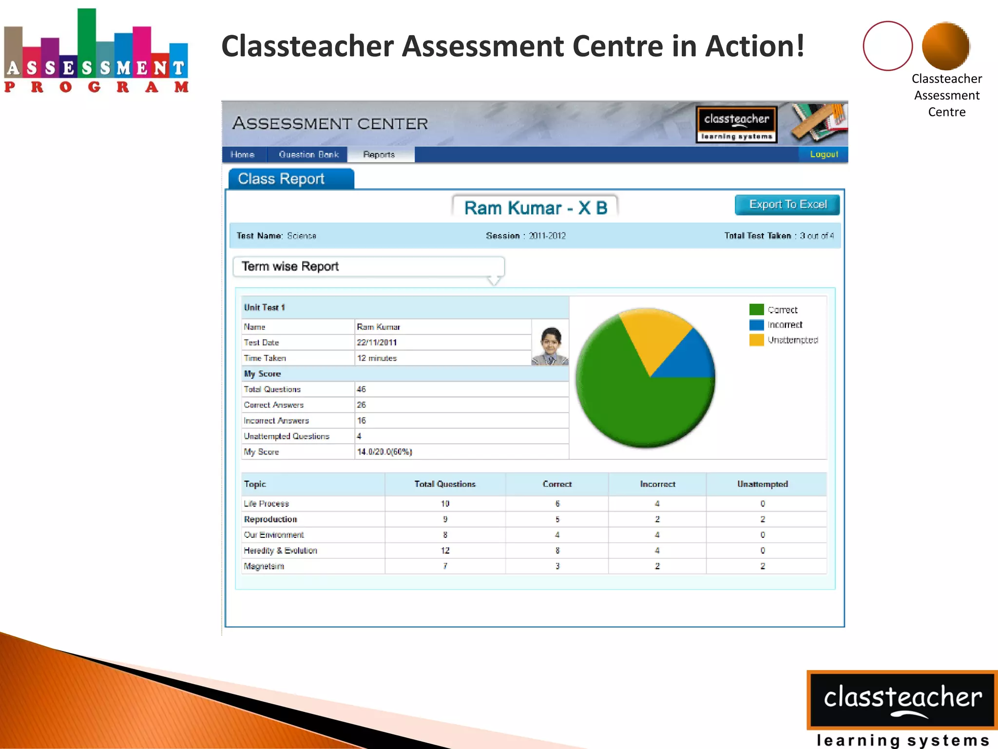 Classteacher Assessment Centre in Action!
                                            Classteacher
                                            Assessment
                                               Centre
 