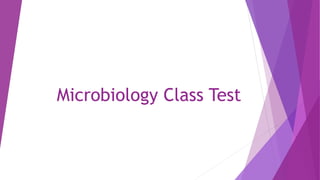 Microbiology Class Test
 